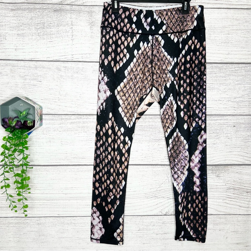 Black & Brown Python Snakeskin Animal Print High … - image 6